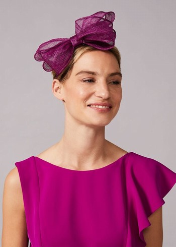 Phase Eight Zalinda Bow Hats Purple USA | 7910834-TE